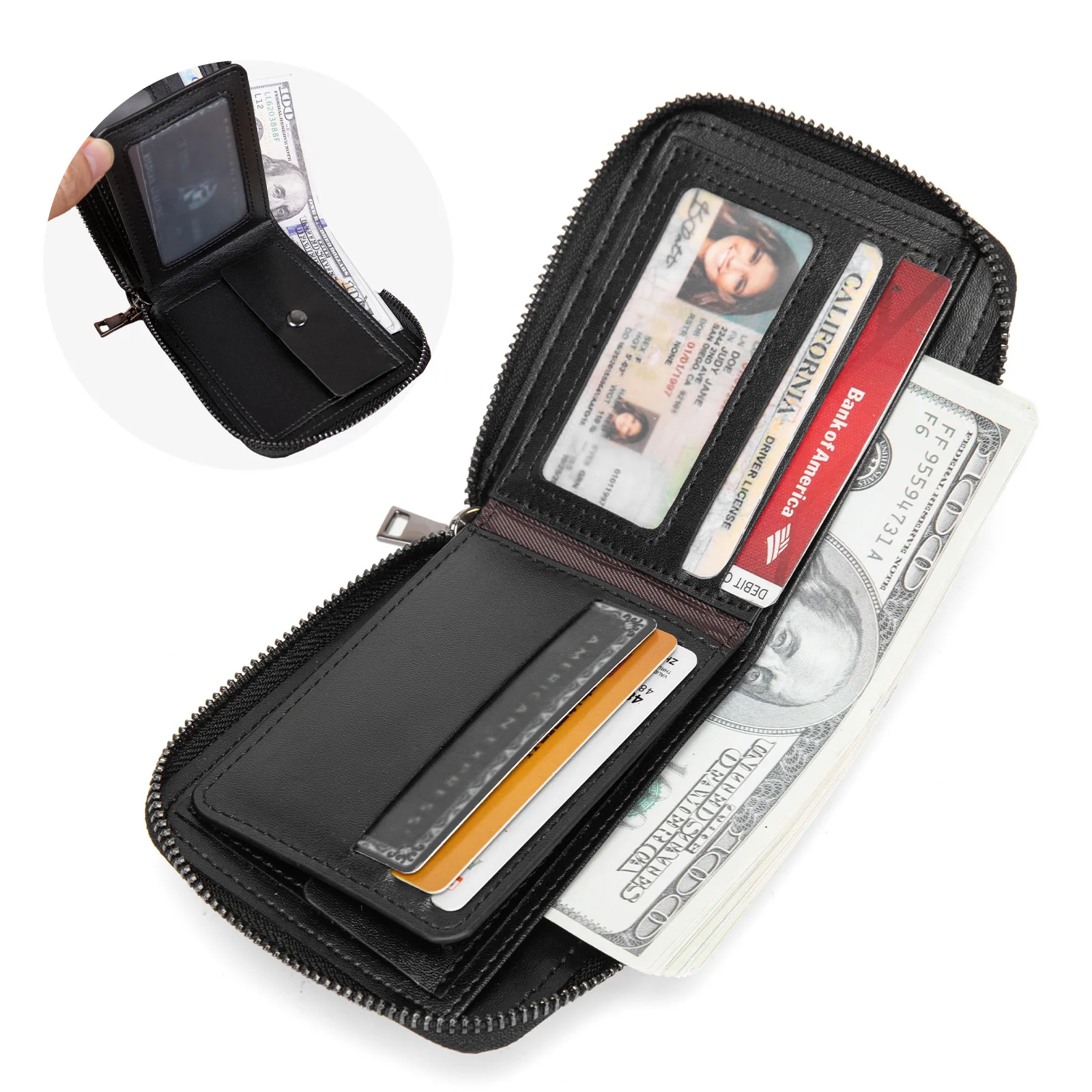 

Pomelo Best Classic Short Genuine Leather Men Wallets Fashion Coin Pocket Card Holder Men Purse Simple Quality Male Wallets