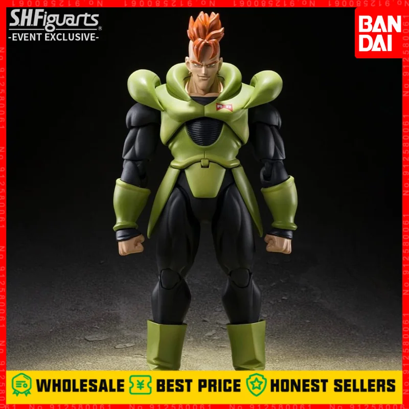 

18cm Bandai S.h.figuarts Sdcc Dragon Ball Z Android 16 Shf Anime Figure Action Collectible Figurines Model Toys Christmas Gift