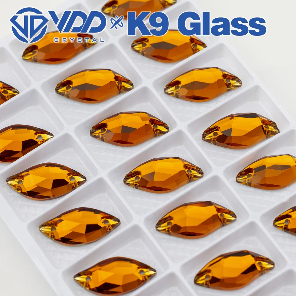 VDD Großhandel Blattförmige Hochwertige K9-Glas-Applikationssteine, Kristall-Flachboden-Nähsteine für Kleidung, DIY, Kleider, Hochzeitskleider – Detail 13