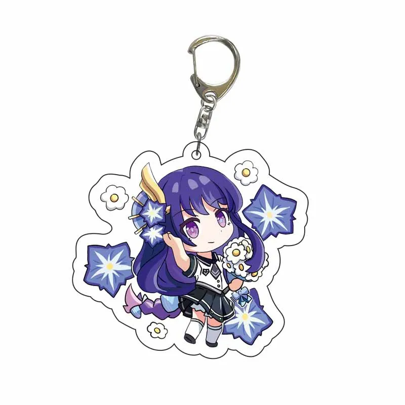 Game Impact Navy Uniform Kaedehara Kazuha Kamisato Ayaka Cosplay Costume Acrylic Keychain Keyring Key Xmas Gift Prop