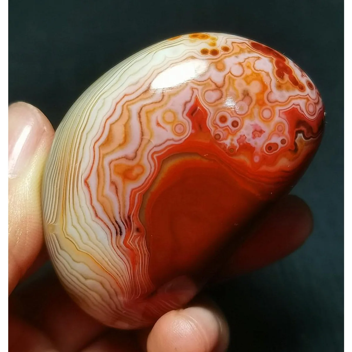 Banded Agate Desert Treasure, Pocket Stone, Polished Tumbled, Collector Gift, Natural Stone, Crystal Collection, Table Display