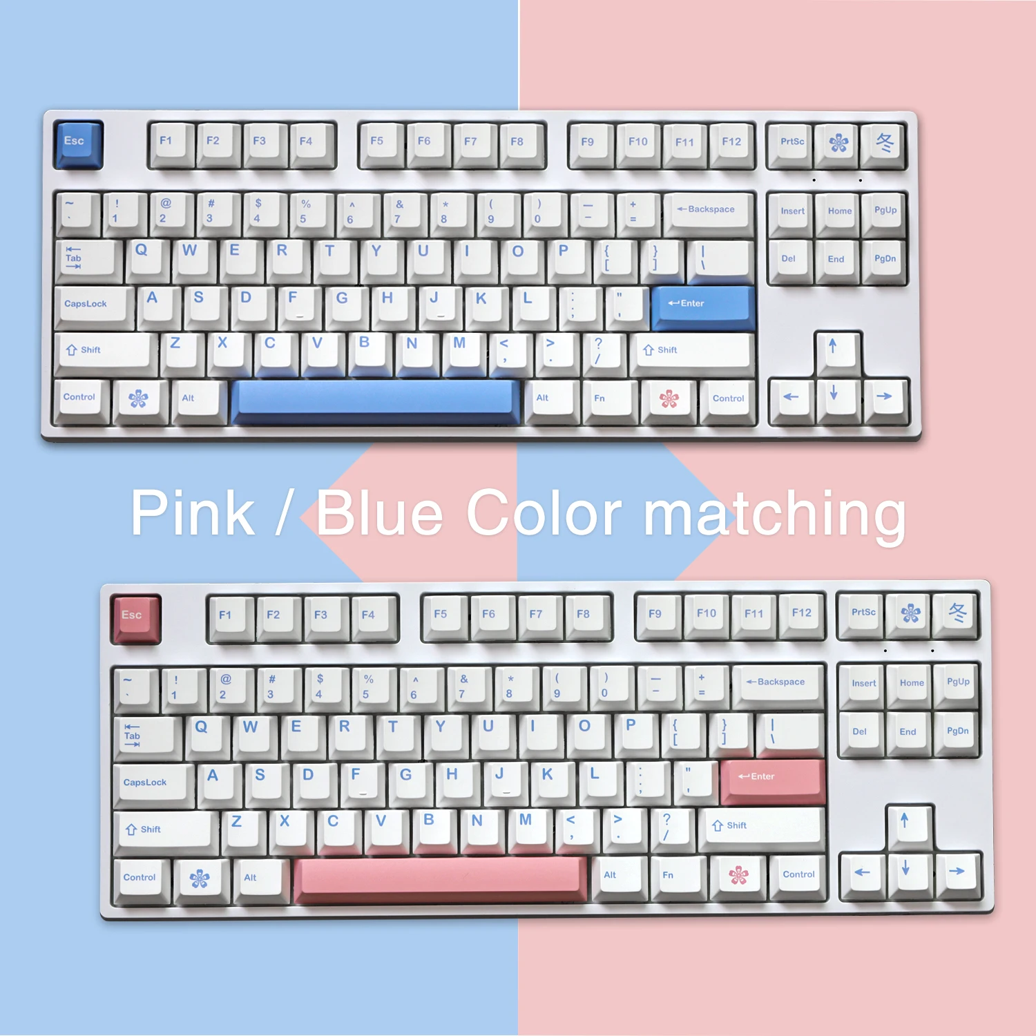 GMK Fuyu Keycaps Cherry Profile PBT Dye Sublimation Mechanical Keyboard Keycap For MX Switch ISO Enter 61/67/68/75/84/87/96/980