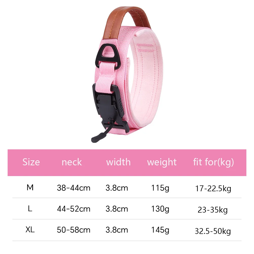 

Тактический ошейник для собак на удобной подкладке с ручкой и противоскользящей подкладкой, тренировочный ошейник с магнитной присоской для больших собак