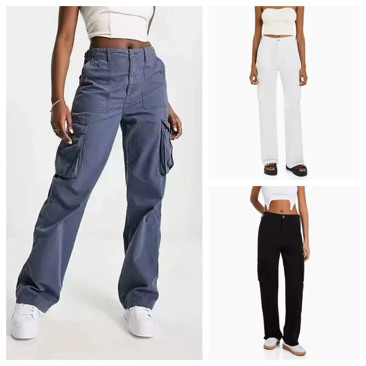 Summer new casual all-in-one army green overalls Spice Girl high-waisted slimming pants women's fashion