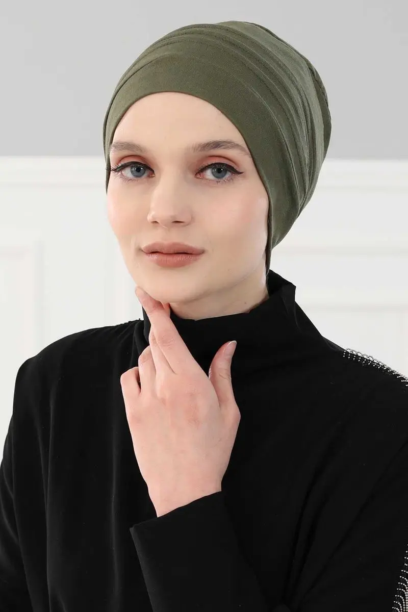 Beret Model hidżab kości khaki