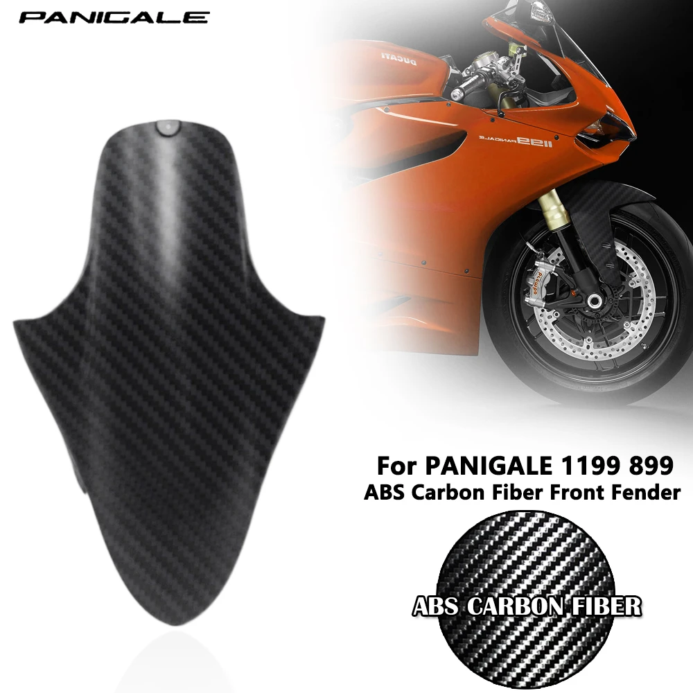 Front Fender For Ducati Panigale ABS Carbon Fiber Motorcycle Parts 899 959 1199 1299 2012 2013 2014 Black Carbon Brazing Splash