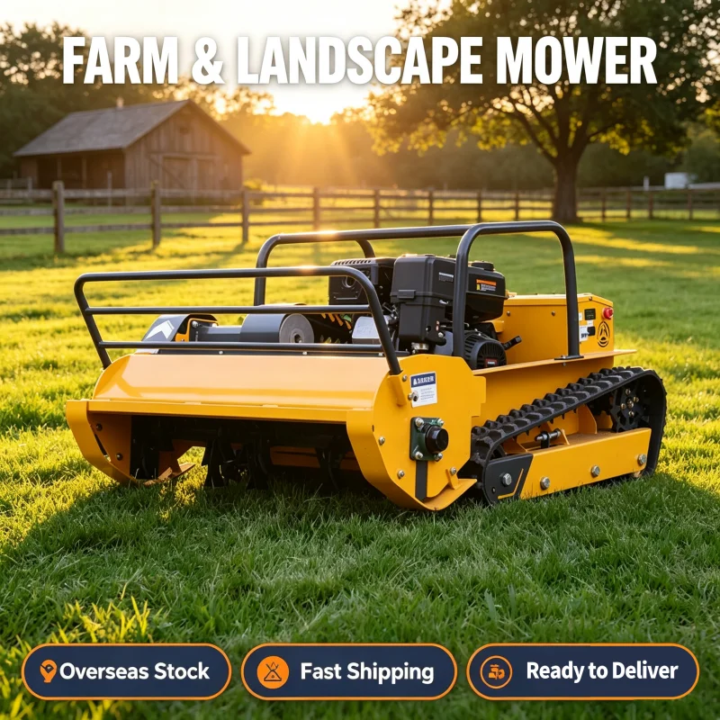 Customized CE EPA Rechargeable Crawler Remote Control Mower Cordless Low Noise Hillside Garden