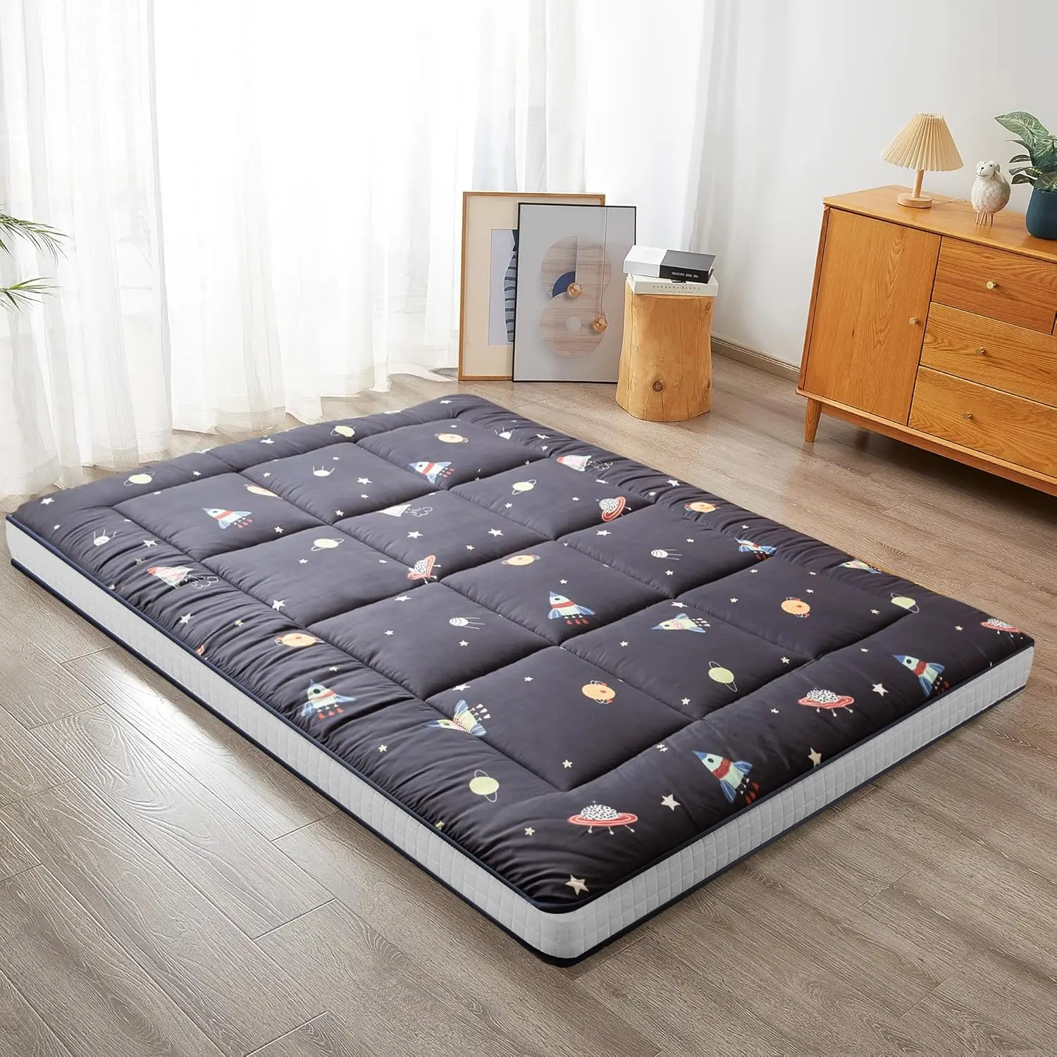 Yoshoot 6 Inch Extra Thick Japanese Futon Floor Mattress, Foldable Mattress Tatami Pad Mattress For Adults Floor Bed Roll Up