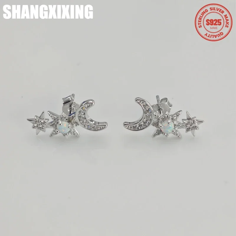 S925-pendientes de plata de primera ley con forma de estrella para mujer, aretes pequeños, plata esterlina 2024, Circonia cúbica, zirconia, circonita, zirconita, zirconita, circón, estilo europeo y americano, 925