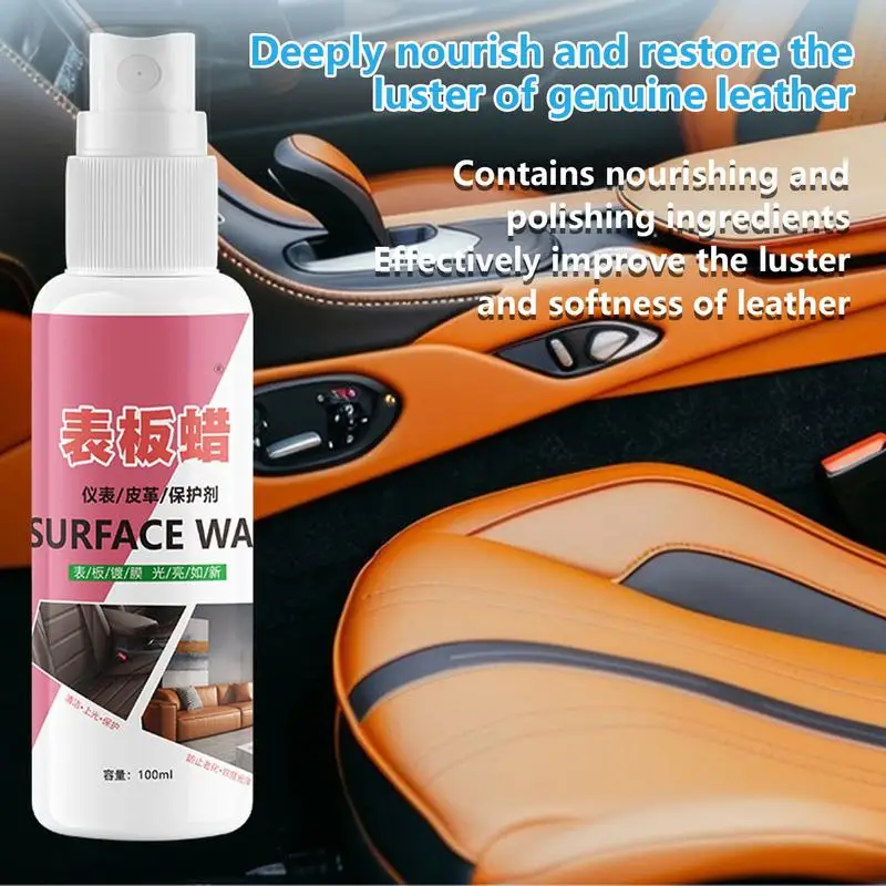 

Trim Restorer Automotive 100ml Refurbishing Agent Car Polish Non-Greasy Automotive Interior Cleaner Dust-Proof Leather Coating