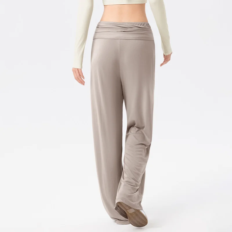 Women High Waisted Yoga Pants Loose Wide Leg Adult Sportwear Casual Outdoor Gym Fitness Soft Breathable Running Trousers
