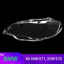 Head Lights Cover For BMW X6 X6M E71 E72 2008-14  X5M E70 10-13 Transparent Housing Front Headlights Lens Shell Glass Lampcover