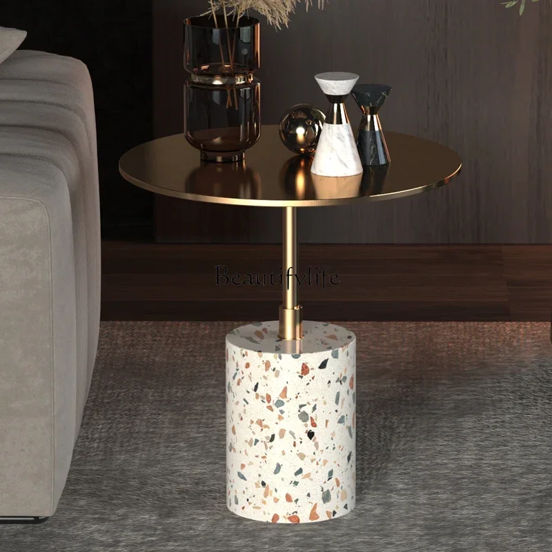 

yj21 ld 38Nordic terrazzo side few living room leisure balcony side table