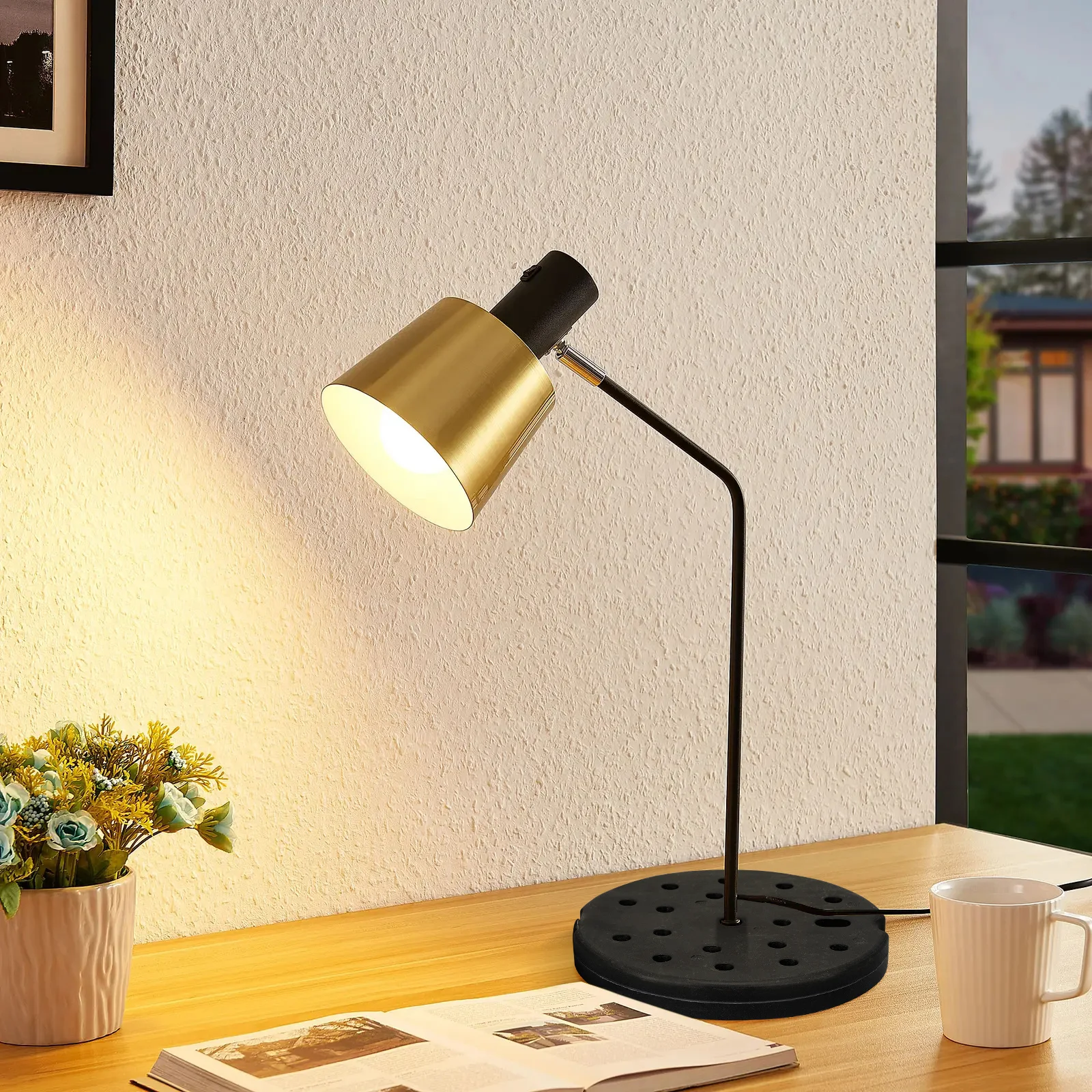 

Plastic Round Weighted Lamp Base For Desk Floor Table Light Holder Diy Display Nightstand Decor Lamp Part Accessory