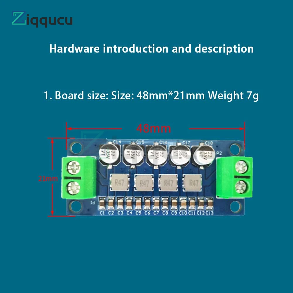 Dc 0-35V Filter Module Laagdoorlaatfilter Bass Subwoofer Voorversterker Versterker Board Audio Decoder Board Enkele voeding