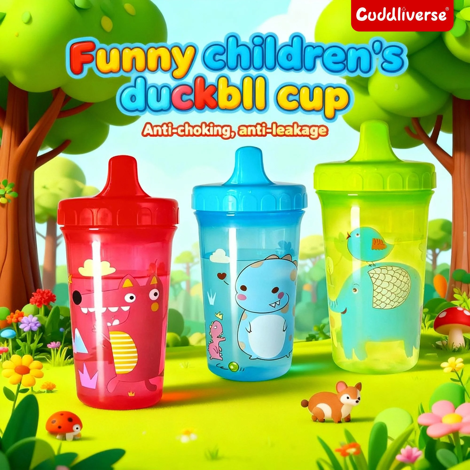 

0-3 years baby learning to drink cup 300ml duckbill water cup sealed leak-proof and drop-proof baby water cup birthday gift