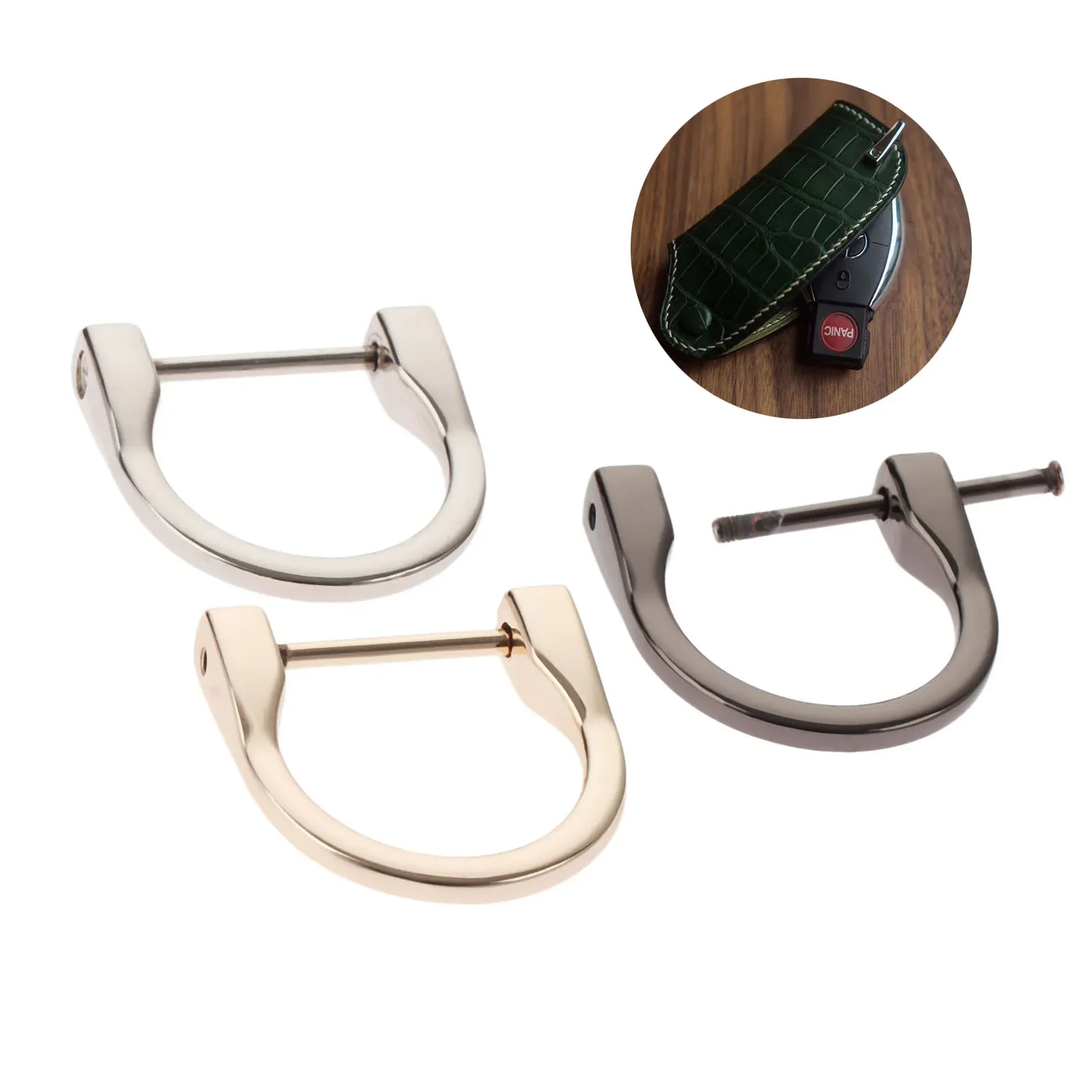 A 2 pezzi fibbie in metallo staccabili apribili cucito borsa fai da te borsa A tracolla in pelle cinturino cintura chiusura A vite D anello fibbie 38*38mm
