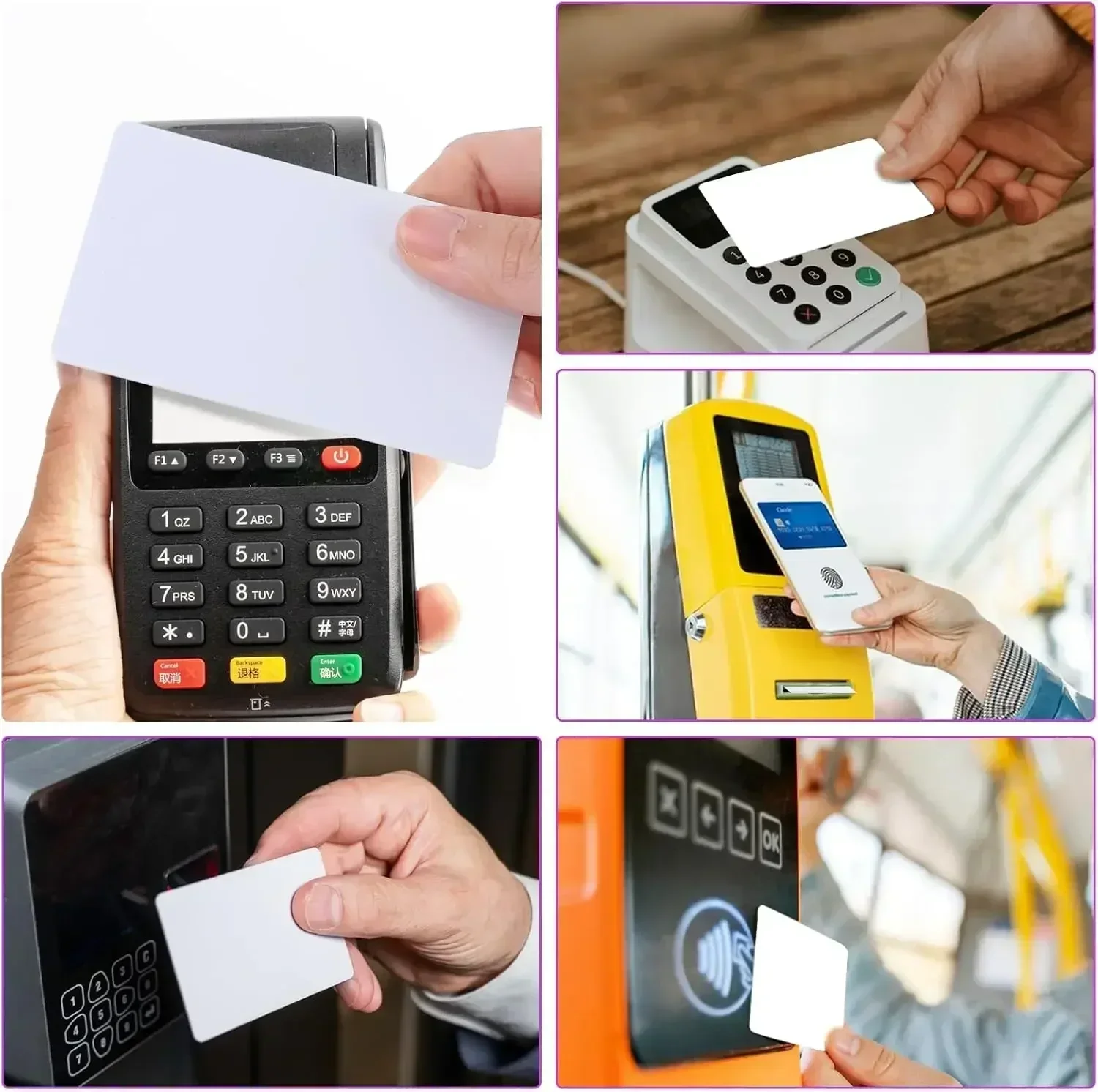 10-5PCS NFC215 Black Cards Rewritable NFC Ntag215 PVC Cards Blank Easy Convenient Programmable NFC Business Card Chip 504Bytes