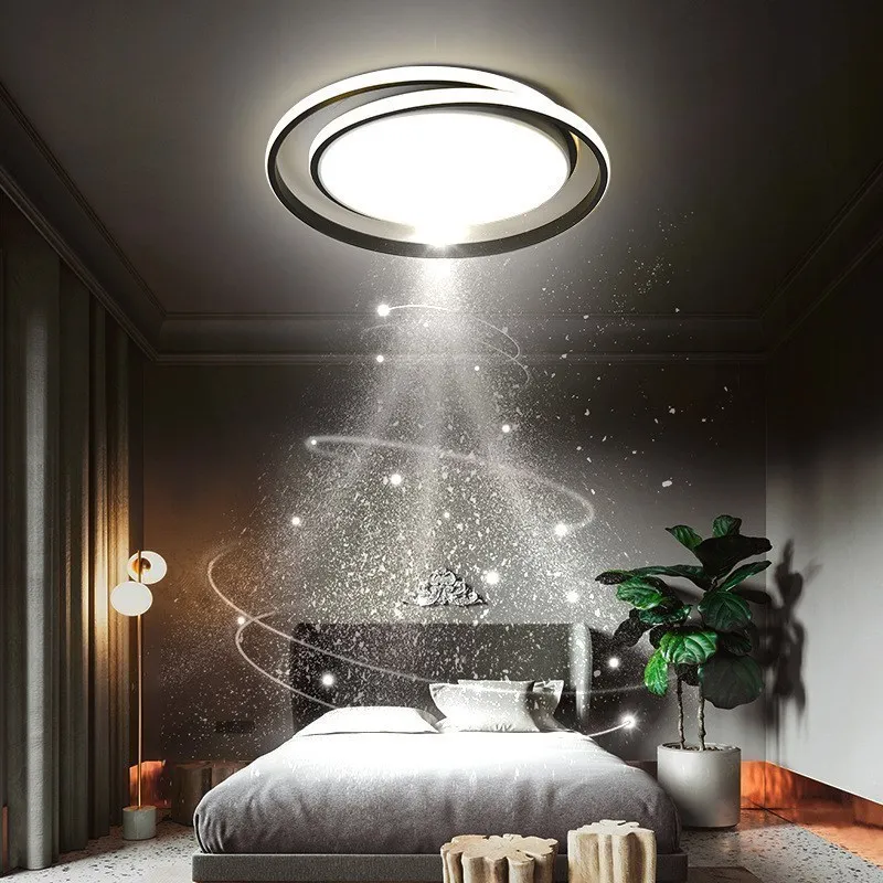 Moderne Led Plafondlamp Afstandsbediening Kroonluchter Voor Slaapkamer Woonkamer Keuken Studeerkamer Goud Ronde Woondecoratie Licht