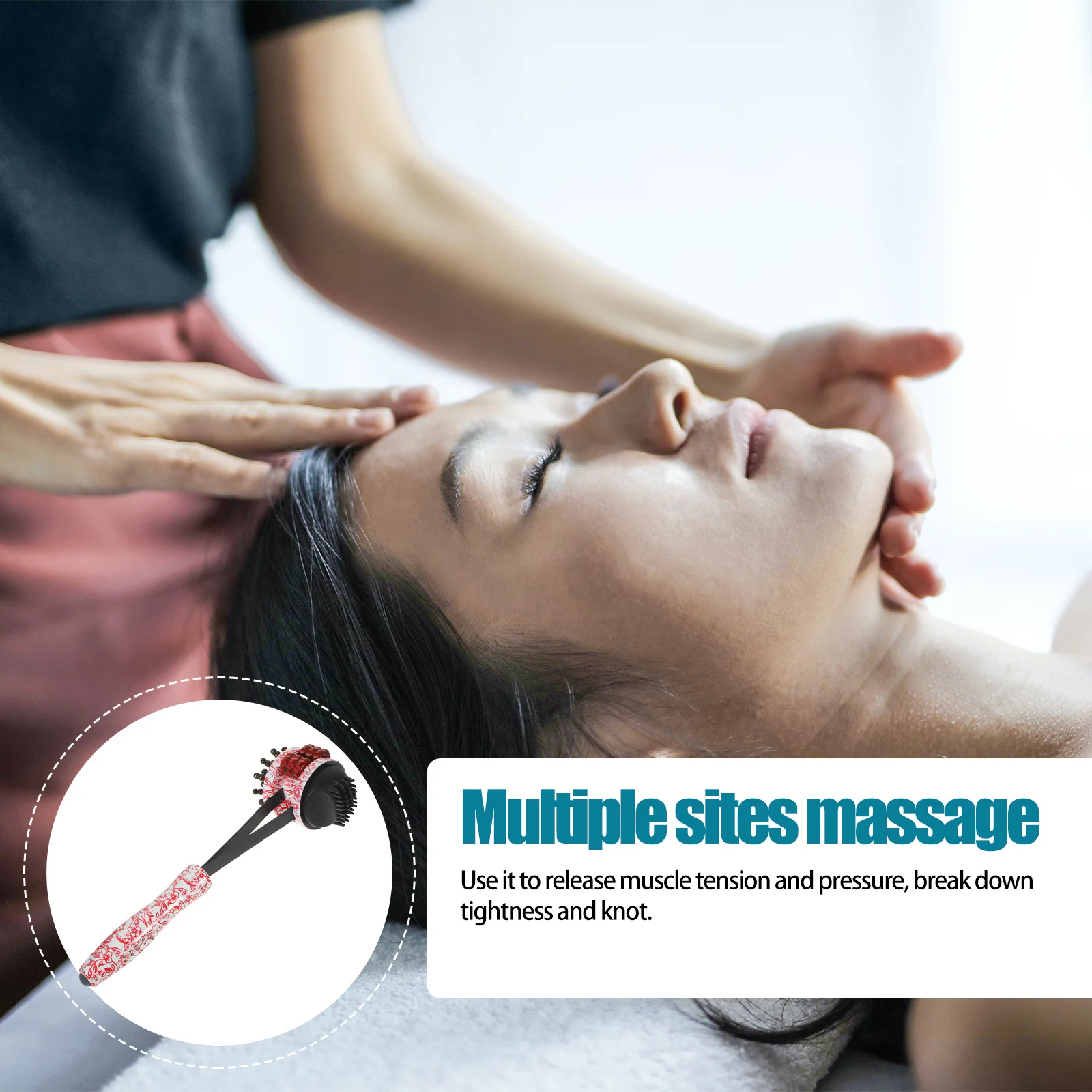 

Массажный ролик из прочного пластика, ручной массажер для спины, для снятия боли, глубокого массажа тканей, стимуляции и улучшения кровообращения