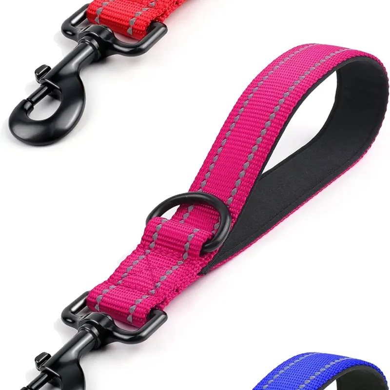 30/45/60cm Hundeleine Kurze Hundeleine aus Nylon Reflektierende Trainingsleine für Große Hunde mit Zinklegierungs-Verschluss Abschließbar 360 Grad Drehbar – Detail 4