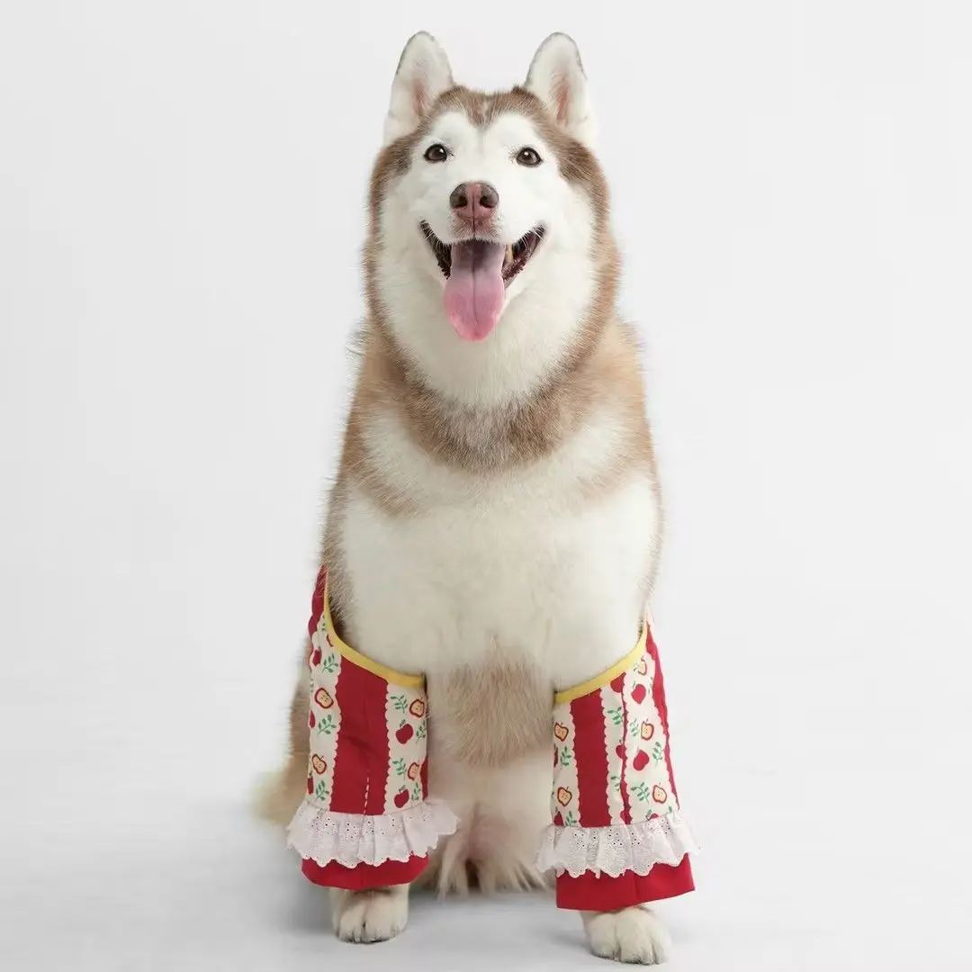 Christmas Dog Knee Brace Elbow Protector Winter Warm Thickened Neck Scarf Set Pet Leg Sleeve Joint Support Protective Gear