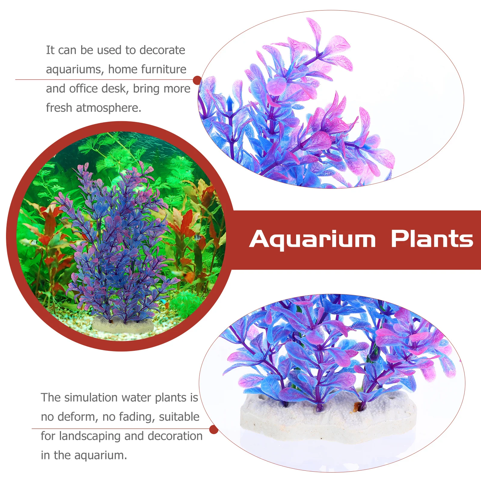

2Pcs Artificial Fish Tank Water Plants Decorative Fake Aquarium Grass Natural Simulation Water Plants for Fish Tank Decoration