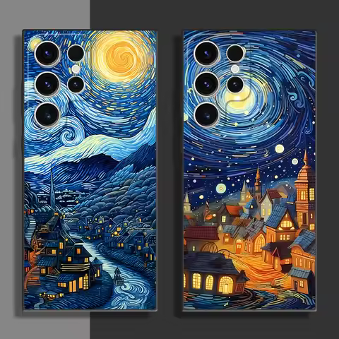 Van Gogh Starry Sky Phone Case for Samsung Galaxy S22 Plus S21 5G S21 FE S24 S25 Ultra S20 S23 Ultra S22 Ultra Cover