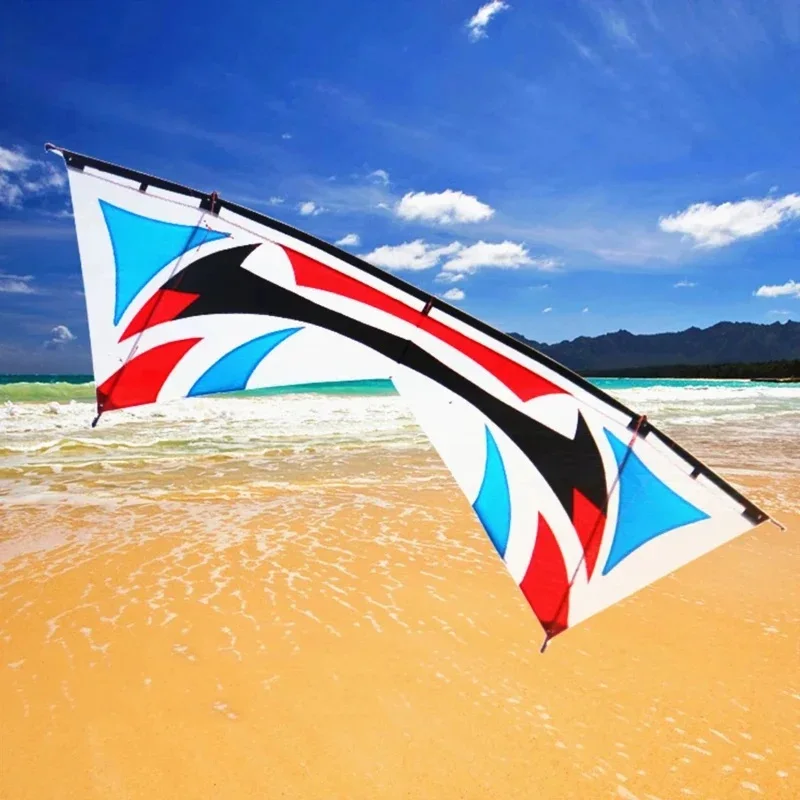 Free Shipping 240cm quad line stunt kite for adults kites reel flying fish kites line steering outdoor games for children flying