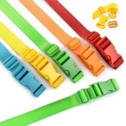 2/5Sets 20/25mm Plastic Release Buckle Tri-Glide Sliders Webbing Tape Bag Strap Side Clip Dog Collar Ribbon Band Accessories