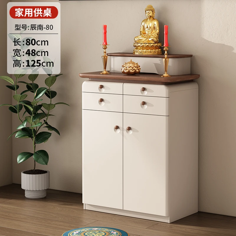 CL Offering Table Light Luxury Home Use with Door Altar Buddha  Buddha Altar Standing Cabinet Incense Case Offering Table