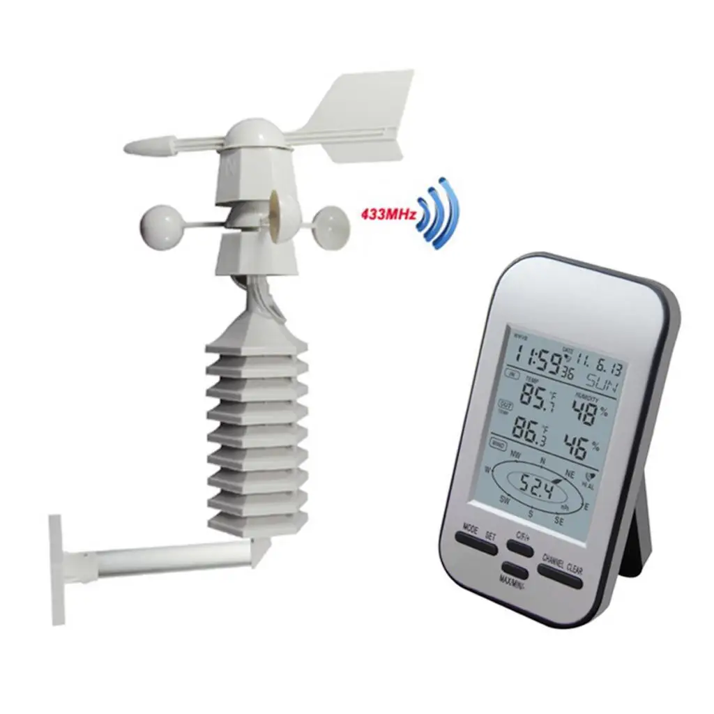 New WS2032 Professional Wireless Anemometer 433MHz   Transmission Up to 100M