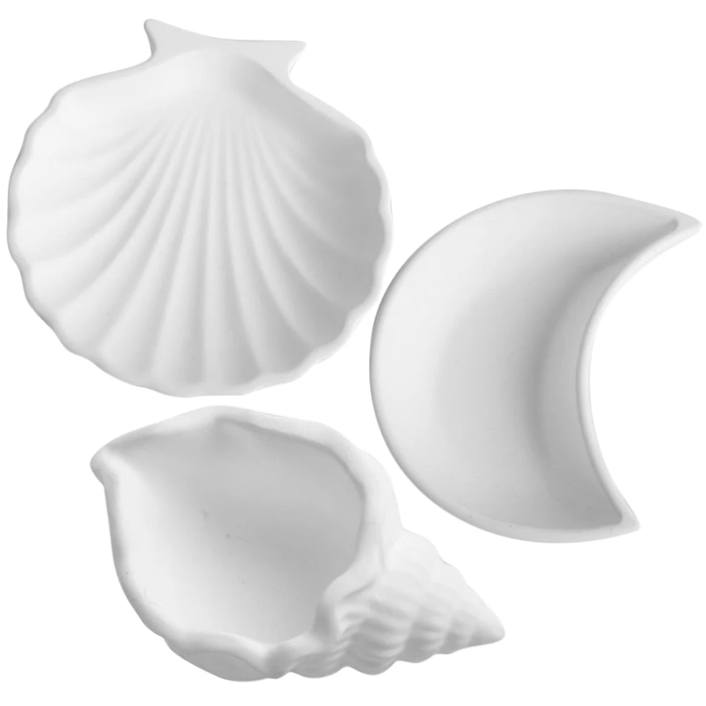 

3Pcs Moon Shell Jewelry Display Plates Compact Decorative Trays for Ring Necklace Earrings Storage Organizer Jewelry Dish Tray