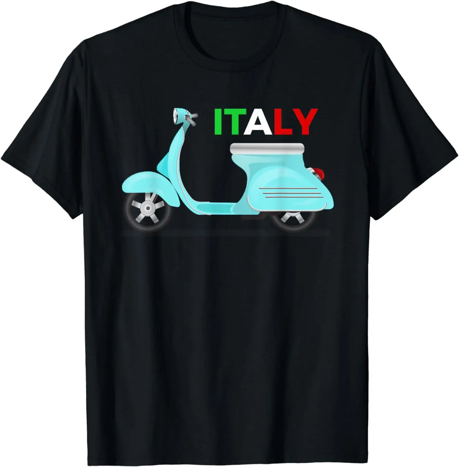 Italy Italian Vintage Scooter Moped T-shirt 100% Cotton Streetwear High Quality