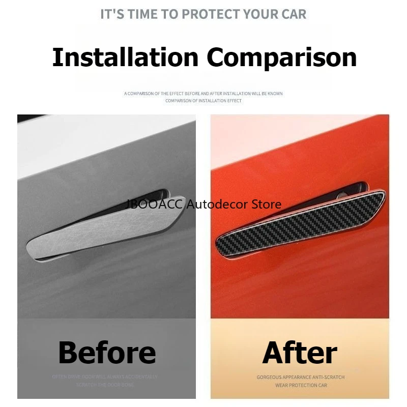 For Changan Deepal S07 SL03 Car Door Handle Cover Trim Car Door Handle Protector Sticker Premium Decoration Exterior Accessories