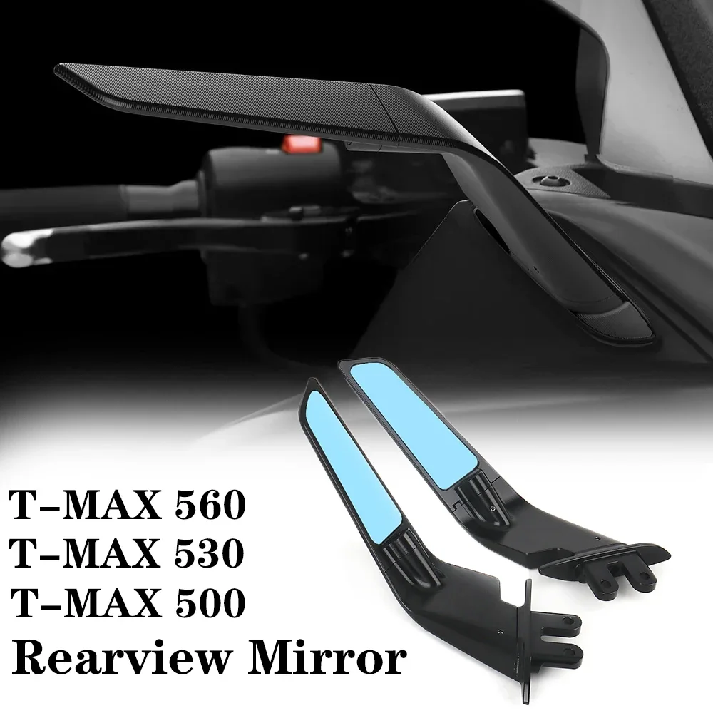 

New For Yamaha T-MAX560 2020 2021 T-MAX500 2004-2012 T-MAX530 2012-2019 Motorcycle Rotating Fixed Wind Wing Rearview Mirror Kit