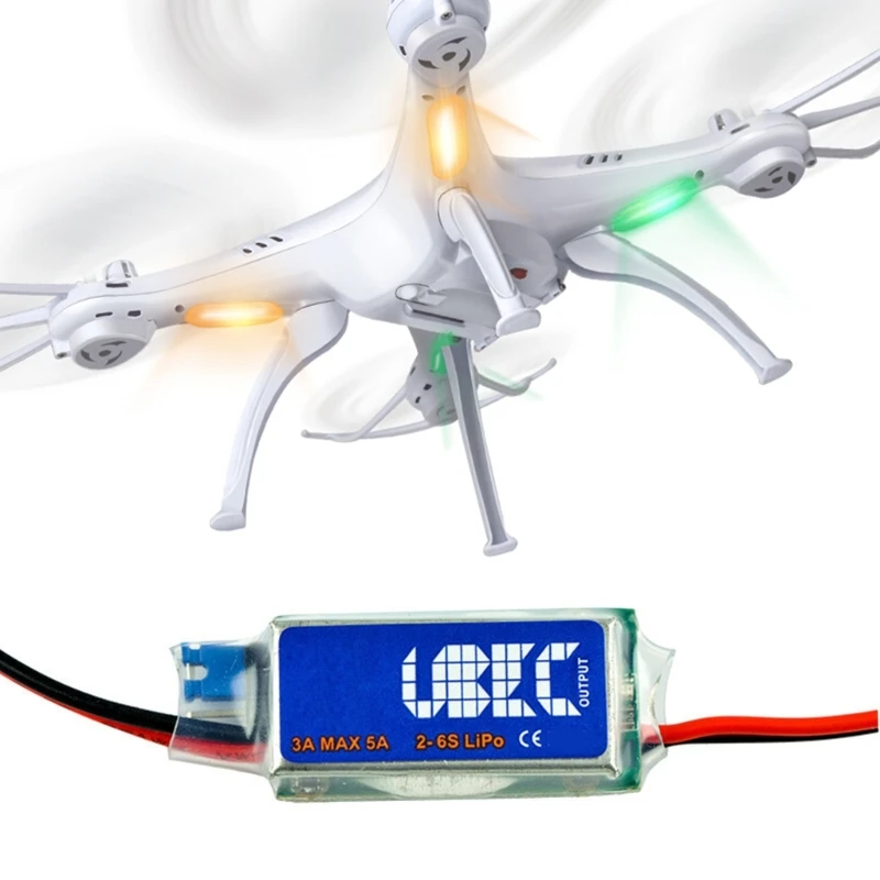 5V/6V Helicopter UBEC 3A up to 5A Lowest-RF Noise BEC Full Shielding Anti-jamming Switching Regulator