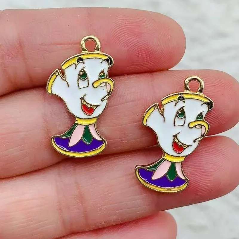 10pcs Cartoon Anime Charms for Jewelry Making Enamel Necklace Bracelet Earring Pendant Diy Accessories Alloy Metal Gold Plated