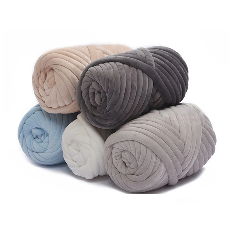 500G Super Bulky Chunky Yarn Velvet Thick Hand Knitting Woven Thread Basket Blanket Carpets Giant Yarn DIY Arm Hand-knit Blanket