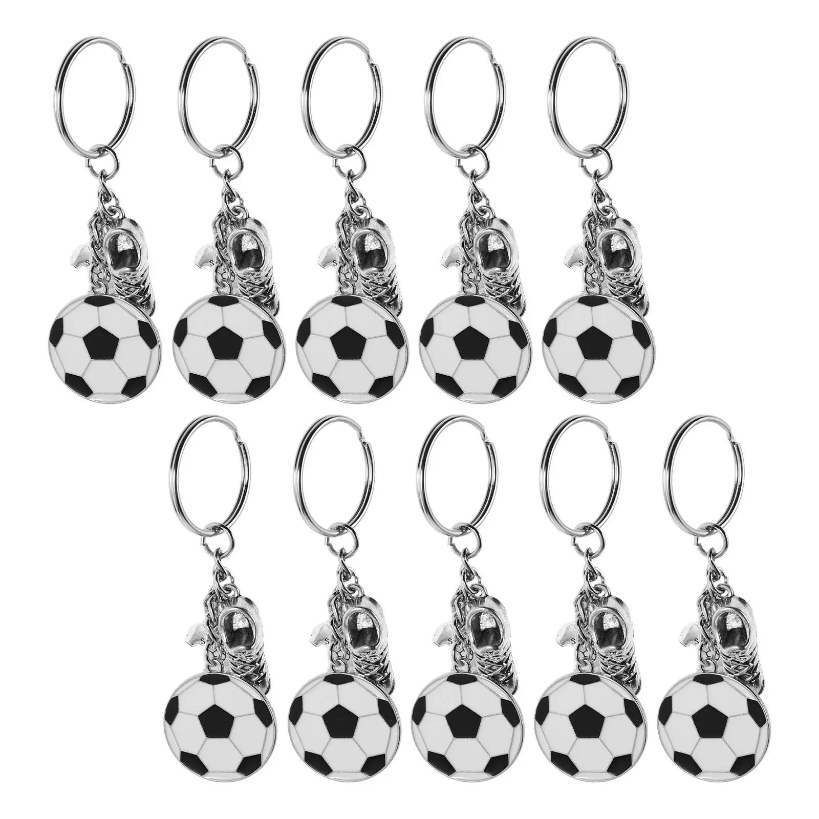 24Pcs Mini Soccer Keychains Football Shoe Pendant Soccer Party Keyring Football Lover Accessories Gift Key Chain