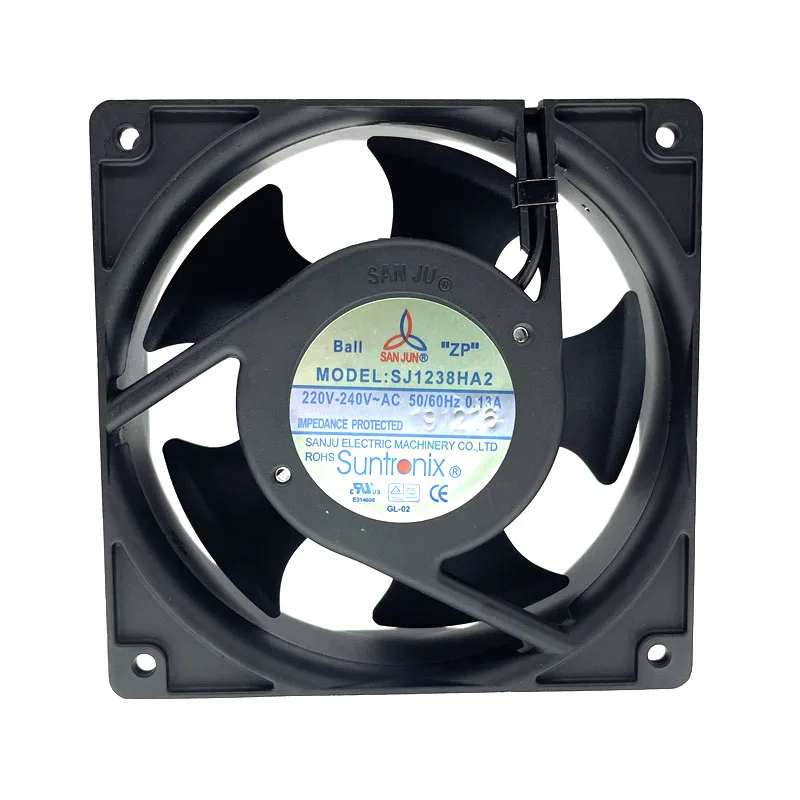 220V Fan Metal NEW Suntronix SANJUN SJ1238HA2 120mm 12cm 12038 220V 240V 0.13A 12038 Metal Fan Leaf Impeller Axial Cooling Fan