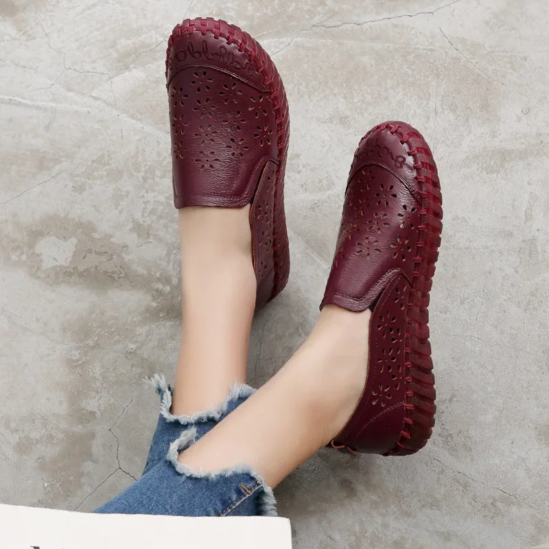 Black Wide Fit Women Female Loafers Designer Spring Shoes with Genuine Leather Upper 2025 New Oxford Sneaker Woman Flats