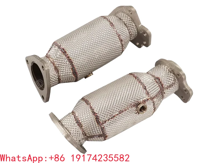 

Stainless Steel Escape Tubo Escape Coche Performance Exh-aust Downpipe With Heart Shield for Chevy Corvette C8 Z06