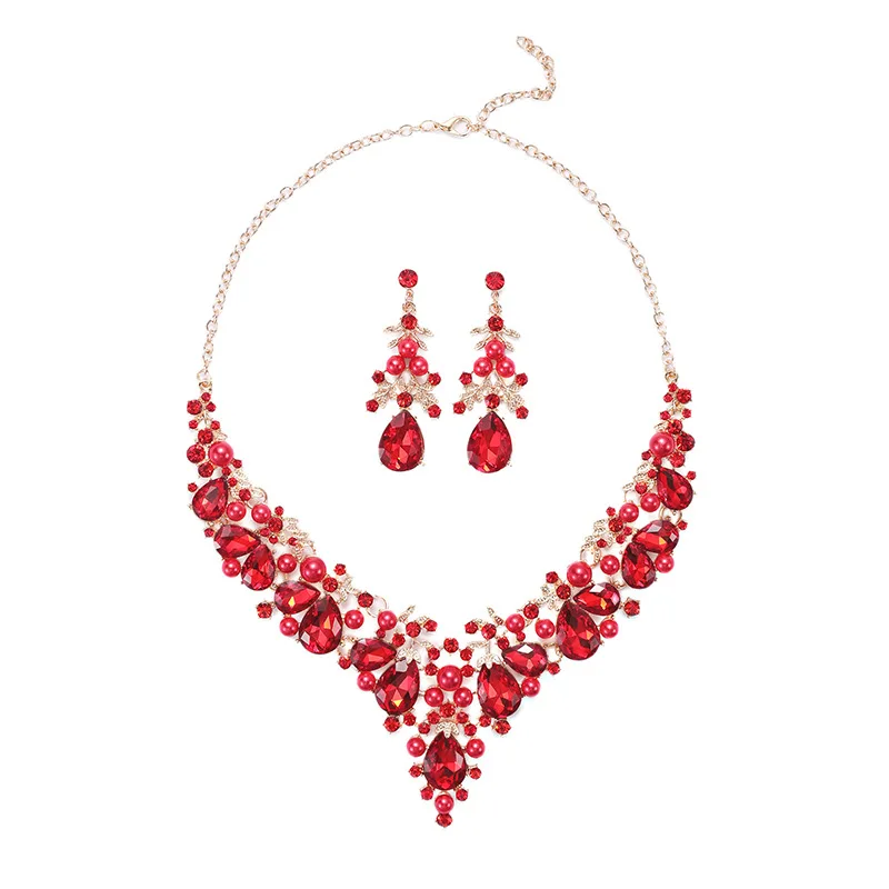 Necklace Set For Women Duo Set Alloy Elegant Bridal Accessories