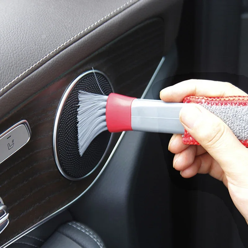 Car Interior Cleaning Brush Double Head Brushes Car Air Vent Dashboard Blinds Keyboard Dust Removal Brush Auto Cleaning Tools