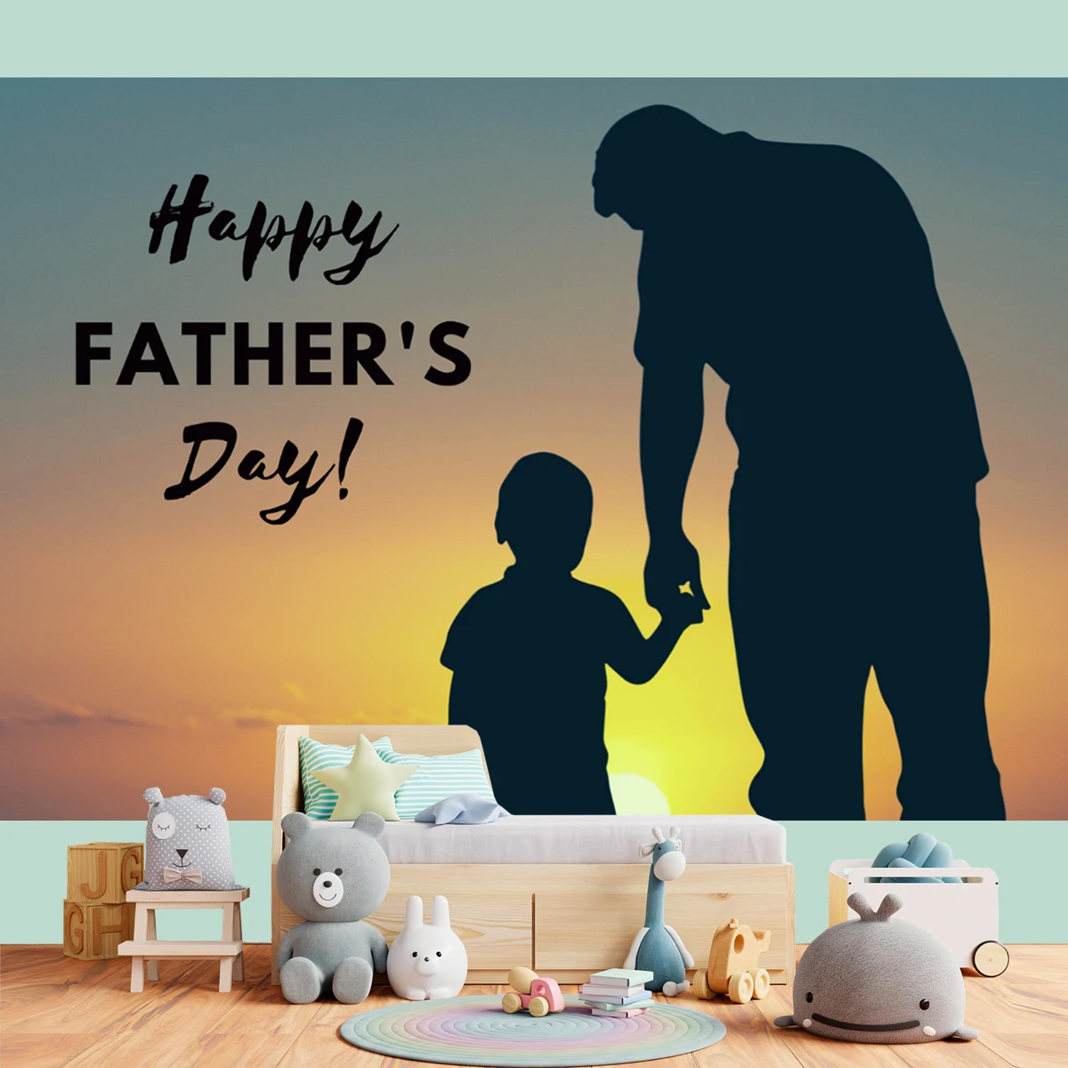 7x5ft Happy Father's Day Super Hero Daddy Customization Photography Decoration Background Retro Photo Studio Prop Backdrop