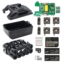 Caja de batería de iones de litio BL1830, protección de carga, caja de placa de circuito para Makita 18V, 3,0 Ah, 6,0 Ah, etiqueta LED, indicador de batería BL1860