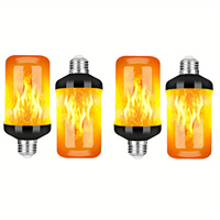 4PCS LED Flame Light Bulbs Outdoor Upgraded 4 Modes with Upside Down Effect E26 Base Flickering for Party Home Decoration