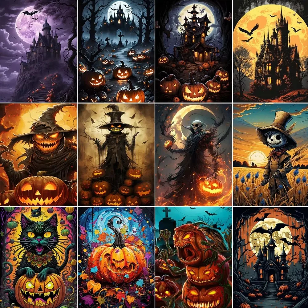 1pc Frameless Acrylic Paint By Numbers Handpainted Oil Painting Package Cartoon Wall Art Picture Number Drawing