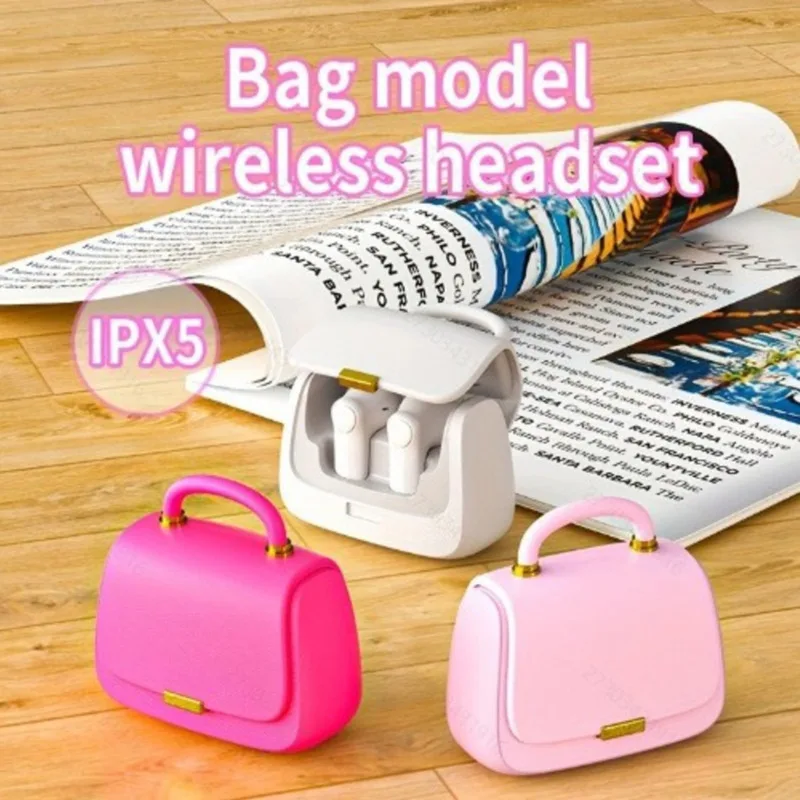 New Smart Cute Real-time Translation Earphones  MIni Bag Appearance Earbuds Noise Reduintion Bluetooth Earpods For Girl Gifts